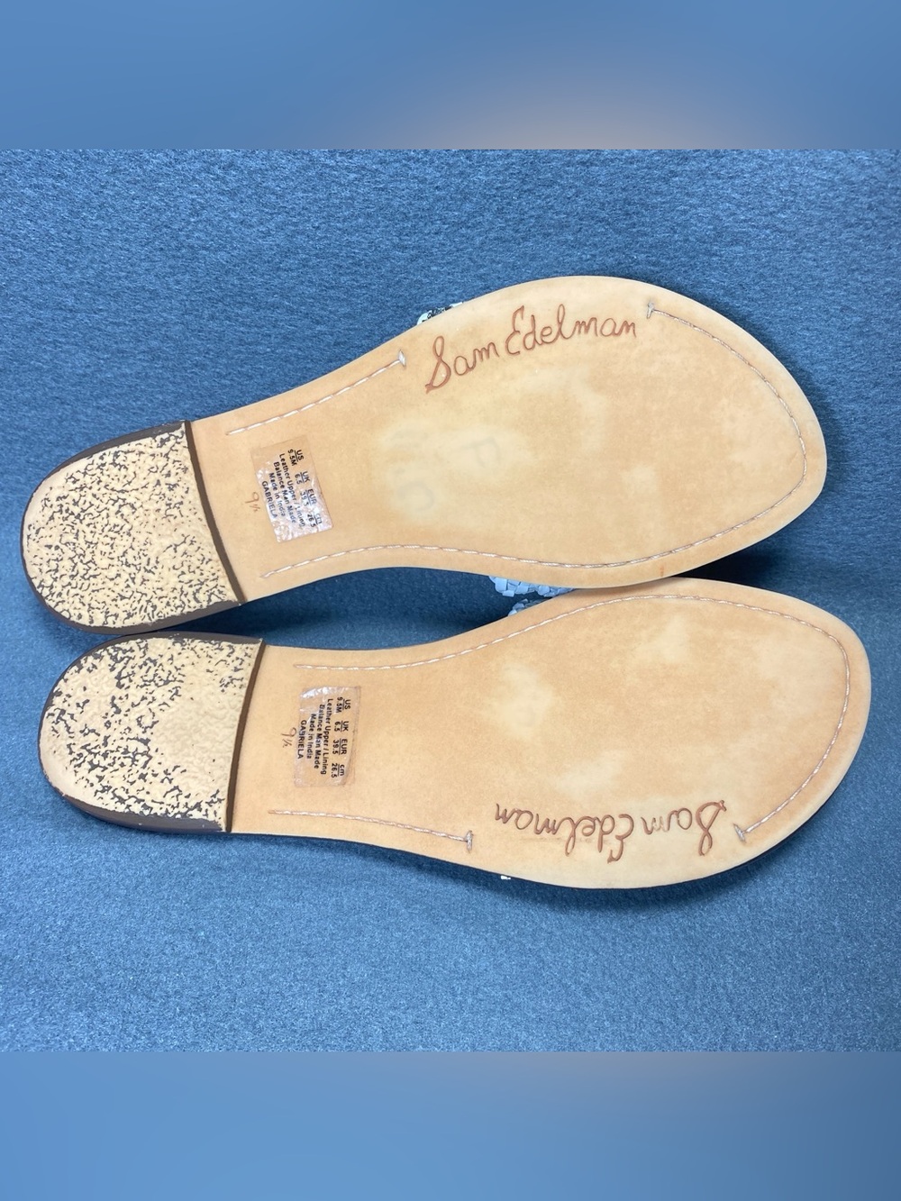 Sam Edelman-Gabriela White Woven Leather Flats Sandals w/Buckle Women’s Sz 9.5 M - Picture 14 of 16